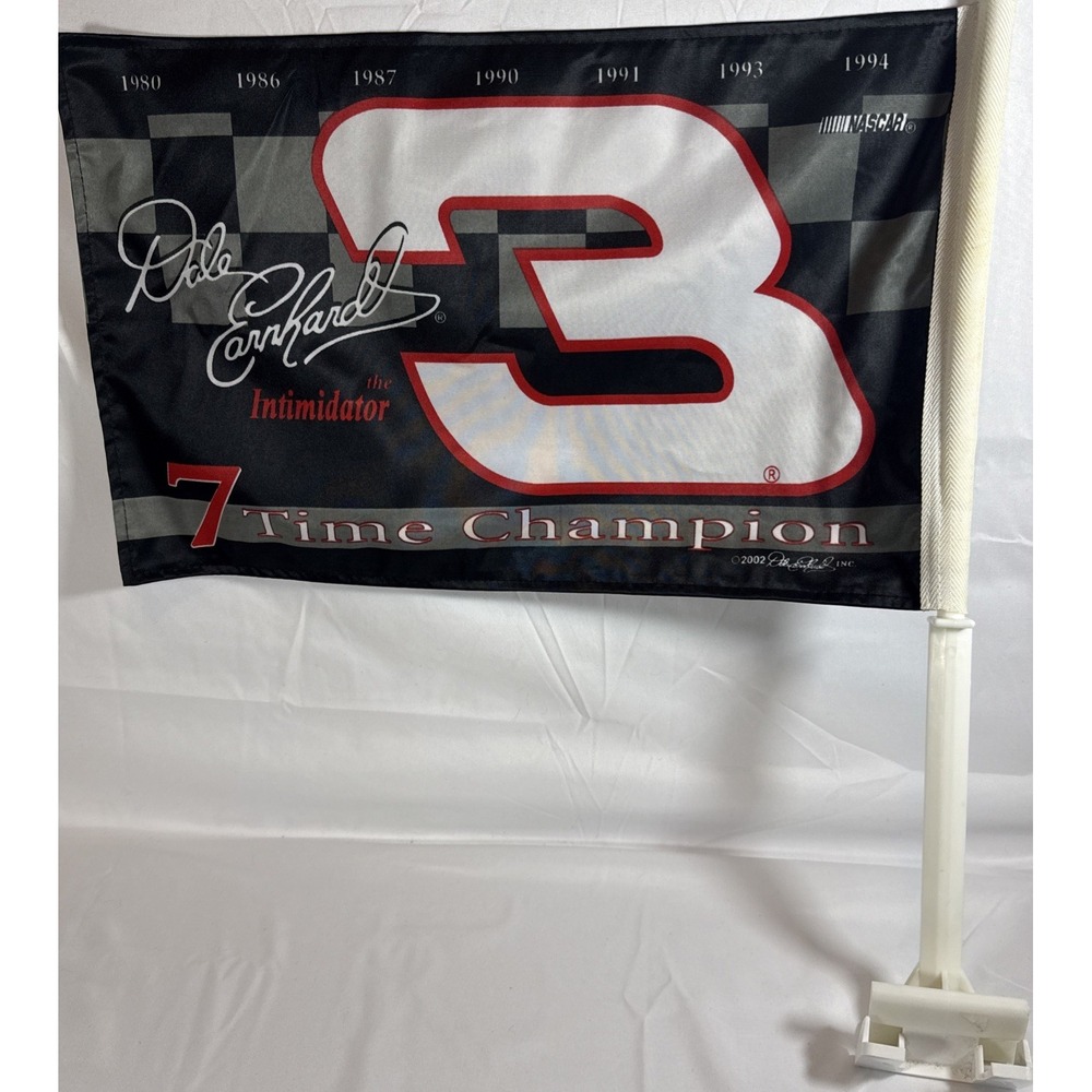 Dale Earnhardt WinCraft Car Window Flag 2002 NASCAR 7 Time Champion #3